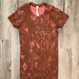 lululemon athletica Pink and Brown Short Sleeve Tee